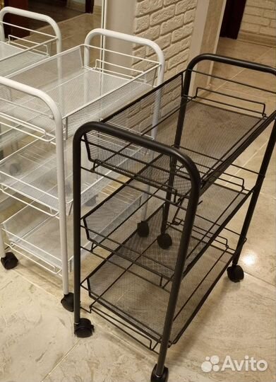 Этажерка тележка на колесах, 3 яруса