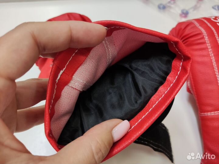 Перчатки снарядные RuscoSport красные к/з (S)