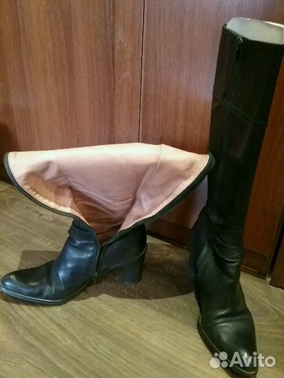 Сапоги кожаные