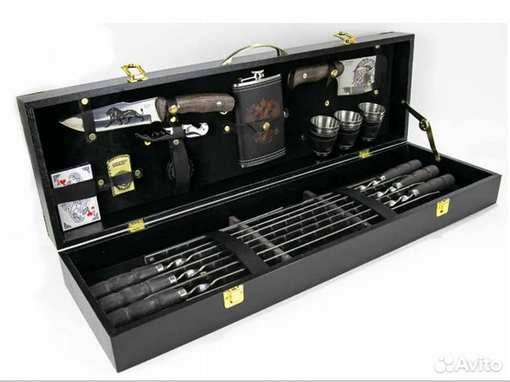 Подарочный шашлычный набор шампура