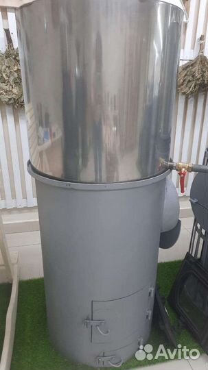 Печь для бани с баком