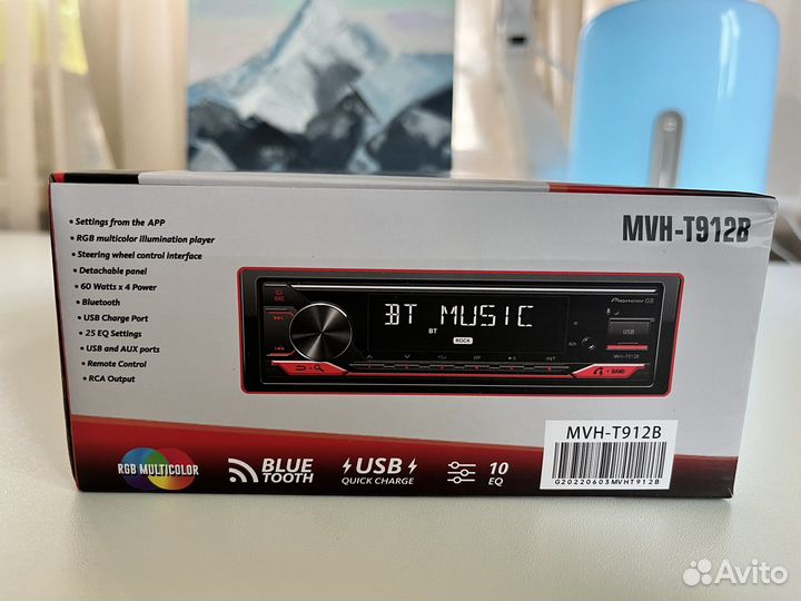 Магнитола Pioneer MVH-T912B (1din)