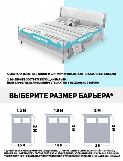 Новый защитный барьер/бортик для кровати