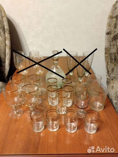 Бокалы, рюмки, стаканы СССР