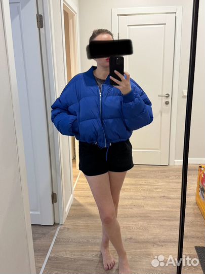 Пуховик женский укороченный, М