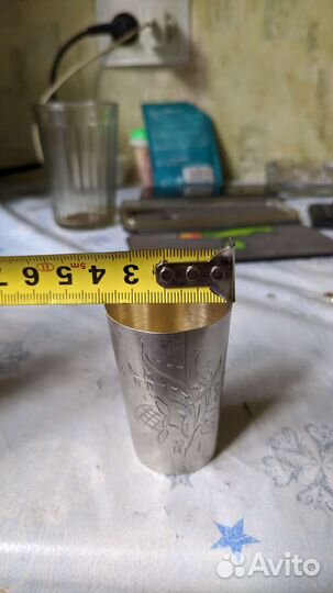 Серебренная стопка 875.вес 36,65