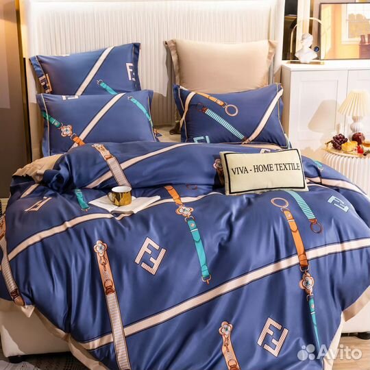 Постельное белье Сатин на резинке 2 спальный