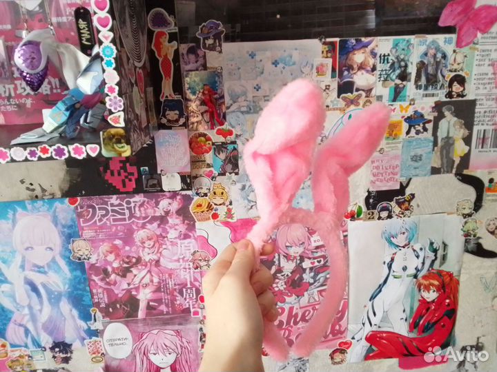 Ушки, украшения лисьи уши ободок заячья уши