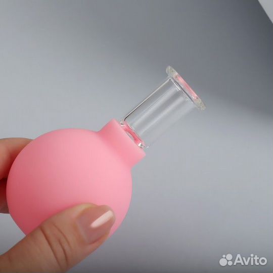 Массажная банка стекло/силикон.d 1.5*10