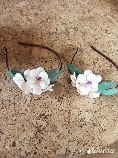 Ободок для волос ручной работы