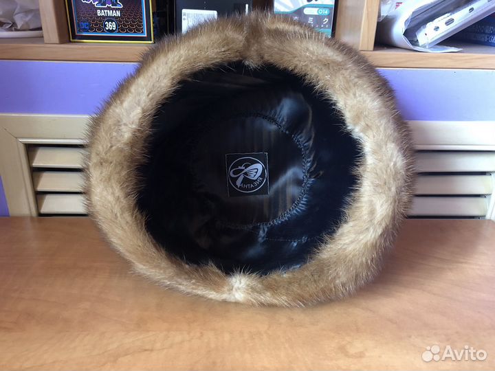 Берет женский норковый (шапка)