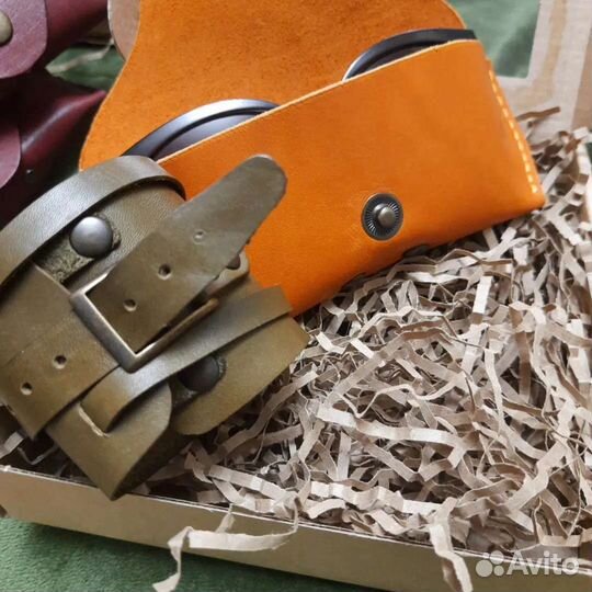 Футляр для очков кожаный