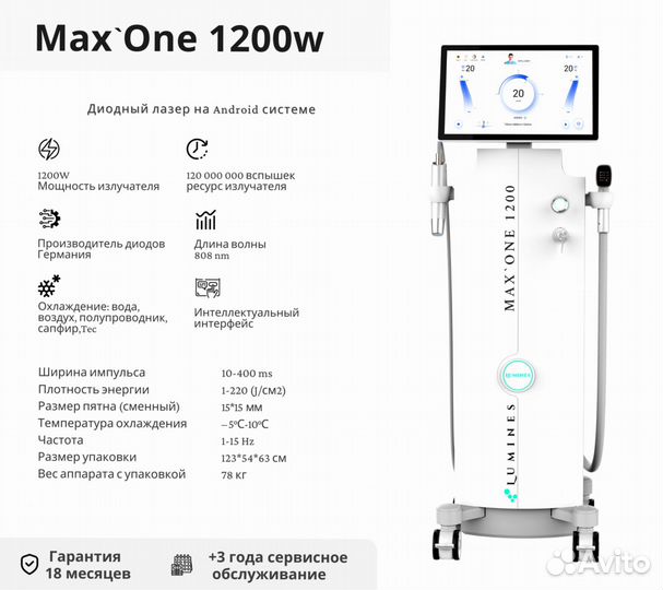Диодный лазер Лю’минес Max One 1200 Вт