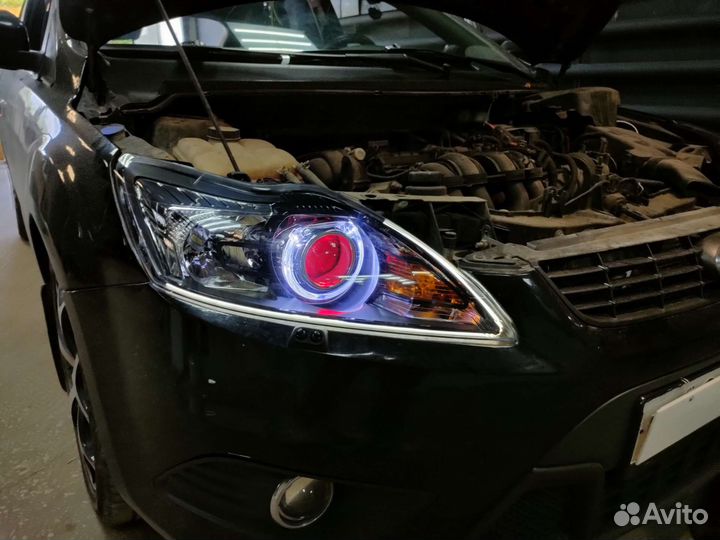 Фары новые ford focus 2 рестайлинг bi-led