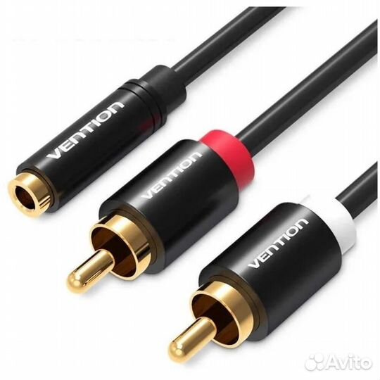 Кабель Jack (3.5mm) (F) - 2*RCA 2.0m #373797