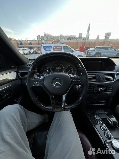 Руль w212 amg e63 с лепестками карбон настоящий