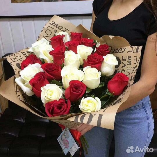 Цветы розы букет