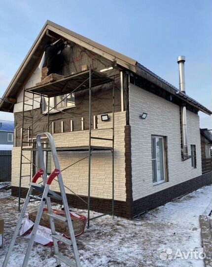 Фасадные работы облицовка фасада сайдинг