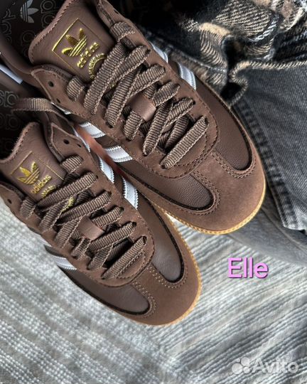 Кроссовки женские Adidas Samba Dark Brown