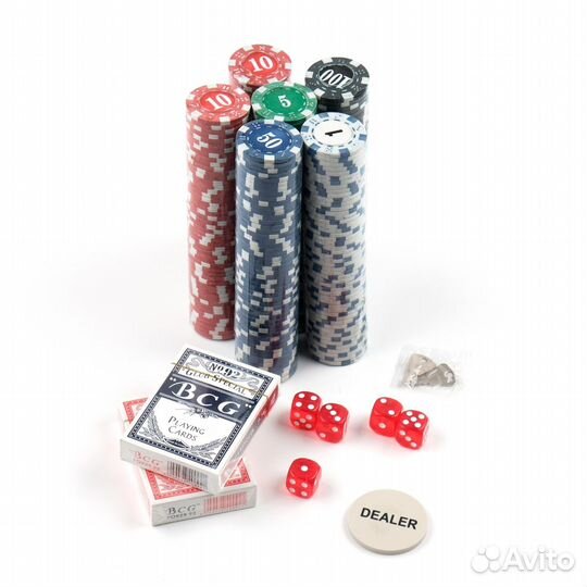 Покер в металлическом кейсе 300 фишек