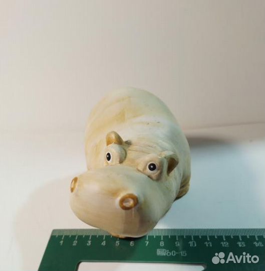 Керамическая игрушка, бегемот СССР. 1950-60 год