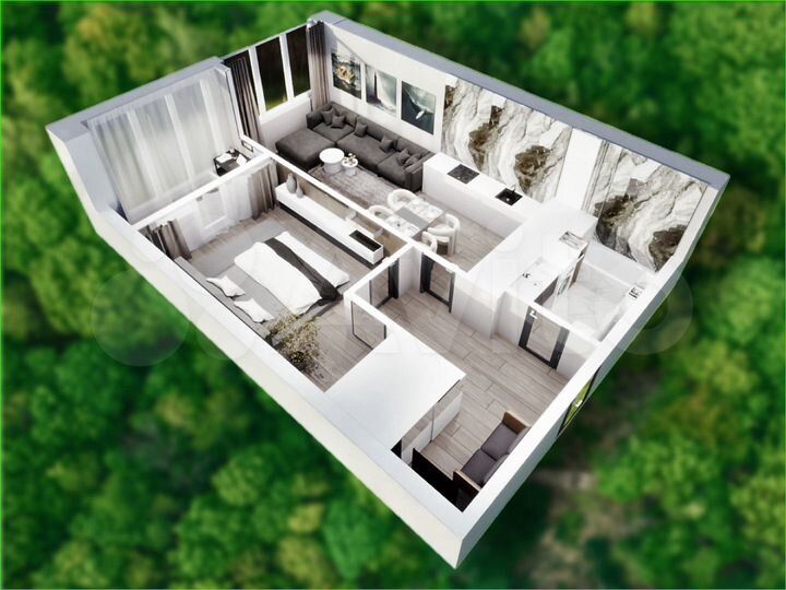 2-к. квартира, 56,4 м², 15/17 эт.