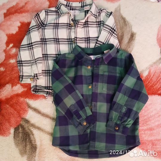 Рубашка zara детская 98