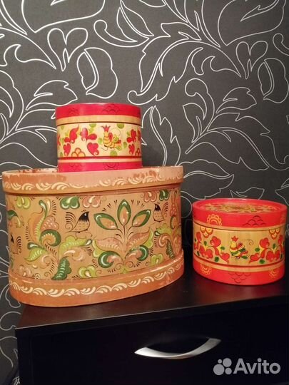 Деревянный короб расписной