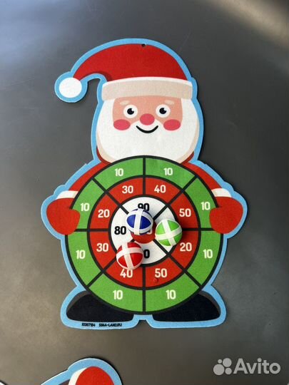 Дартс на липучках Новогодняя игрушка