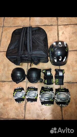 Новый набор роликов с защитой. Размер 35-38