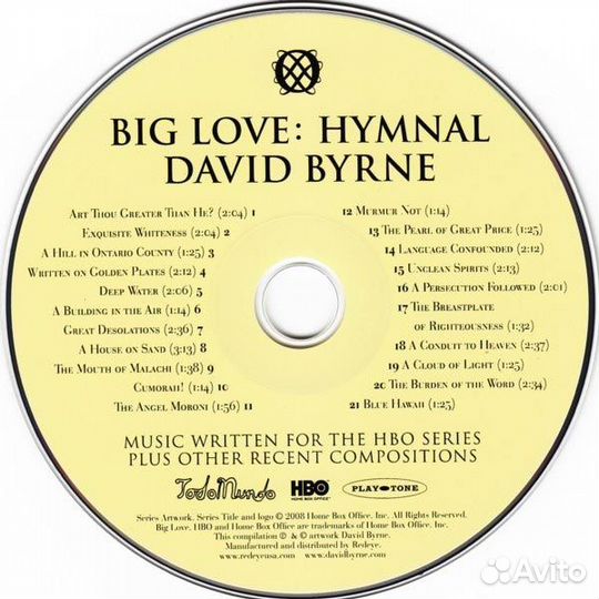 David Byrne – Big Love: Hymnal (Music Written For The HBO Series Plus Other Recent Compositions) (1