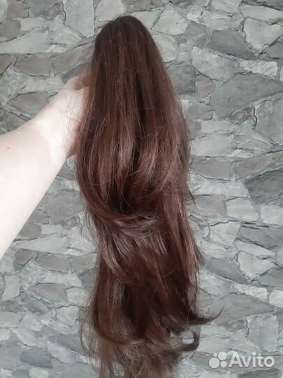 Парик,накладной хвост из натуральных волос