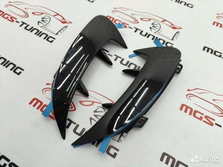 Плавники заднего бампера A-class W177 седан черные