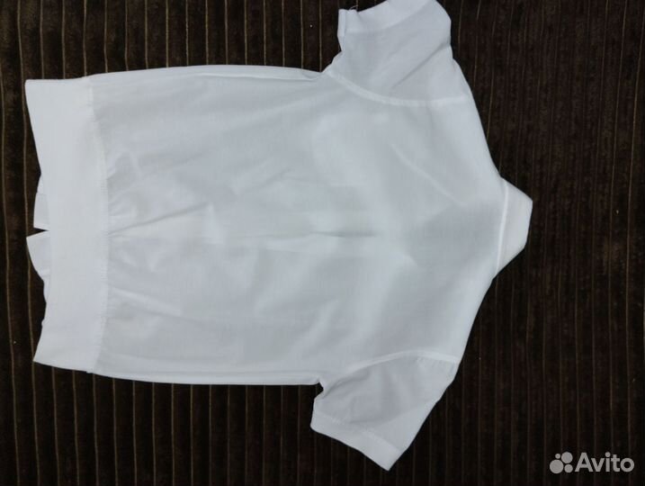 Рубашка белая с коротким рукавом для мальчика