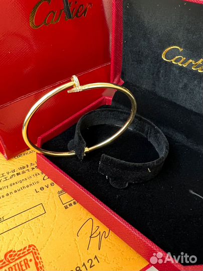 Золотой браслет Cartier гвоздь 585