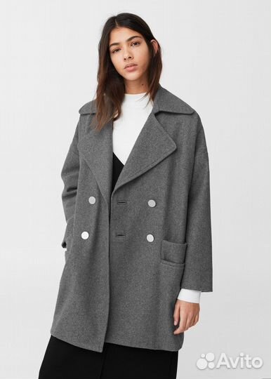 Новое пальто бушлат Mango, шерсть