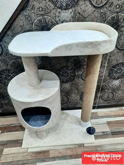Для Мейн-куна домик с когтеточкой