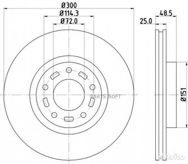 Nisshinbo ND5002K Диск тормозной перед