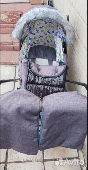 Детские санки коляска Galaxy Glory Gloss