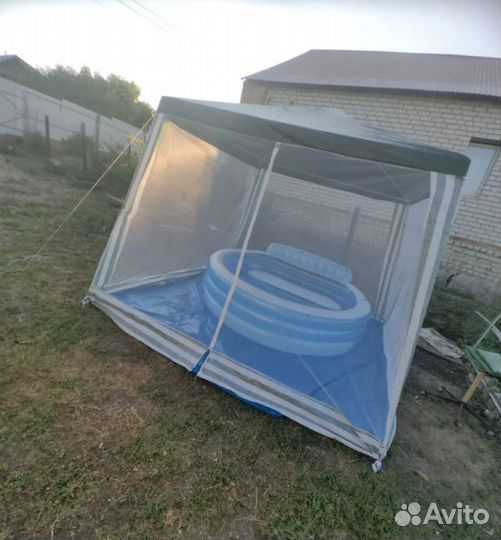 Шатер Тент садовый 3x3м с москитной сеткой