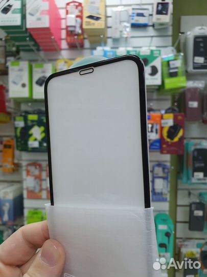 Защитное стекло для iPhone 11/Xr Черное 