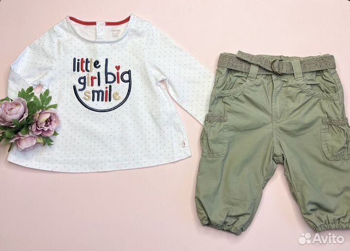 Пакет фирменных летних вещей для девочки 62-68