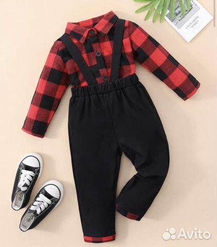 Рубашка в красную клетку на мальчика