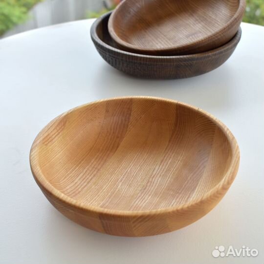 Тарелка деревянная глубокая / салатник