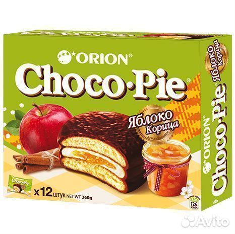 Опт - Пирожное Choco Pie Яблоко-Корица 336г