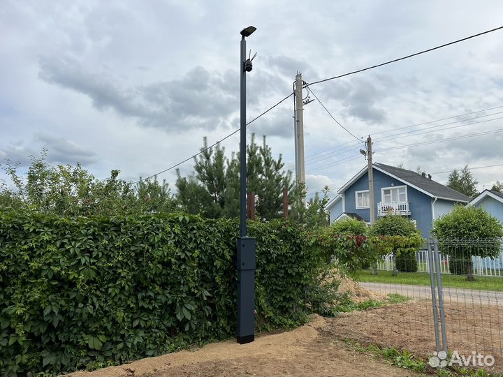 Трубостойка, подключение электричества