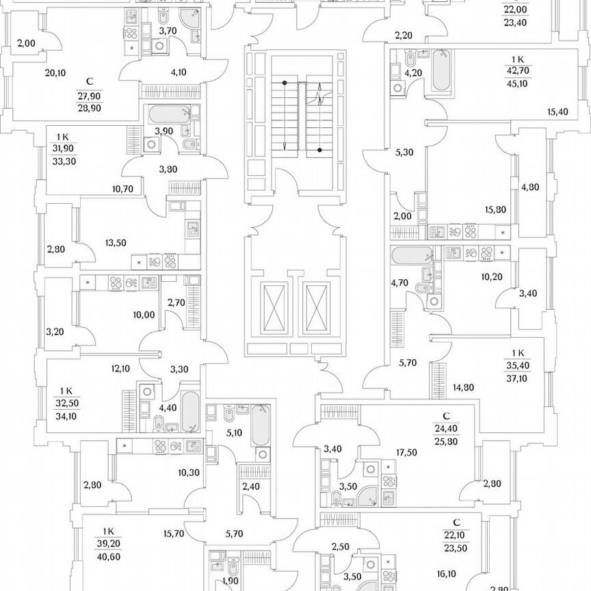 2-к. квартира, 69,7 м², 3/13 эт.