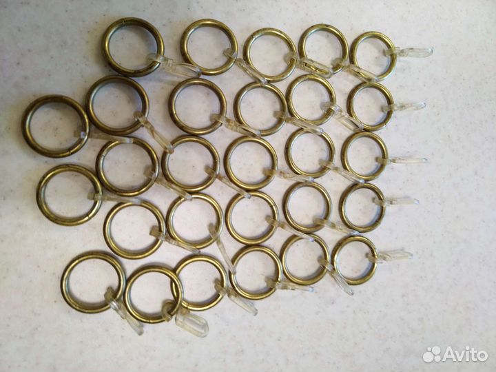 Кольца для карнизов и штор с крючками 