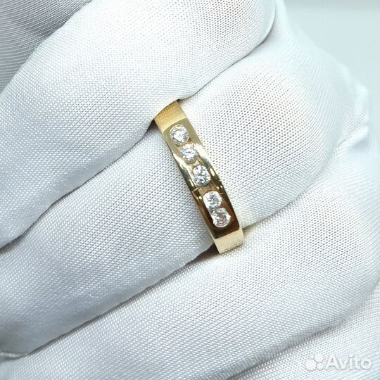 Золотое кольцо с бриллиантами 19,5 (76380)