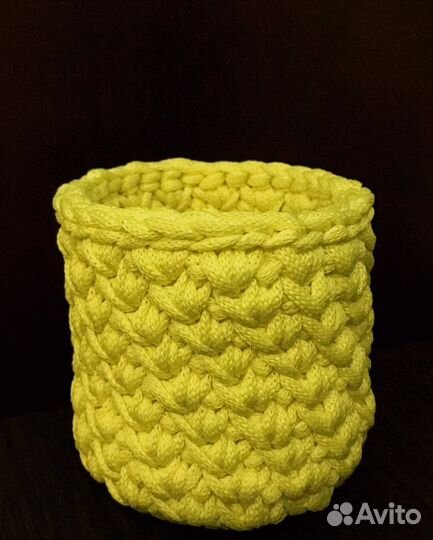 Корзина интерьерная для хранения вязаная